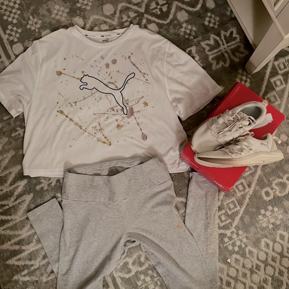 Puma metallic sparkly outfit collab with shoes!